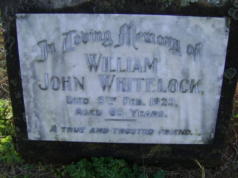 WHITELOCK William John -1923