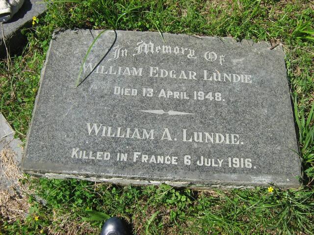 LUNDIE William Edgar -1948 :: LUNDIE William A. -1916