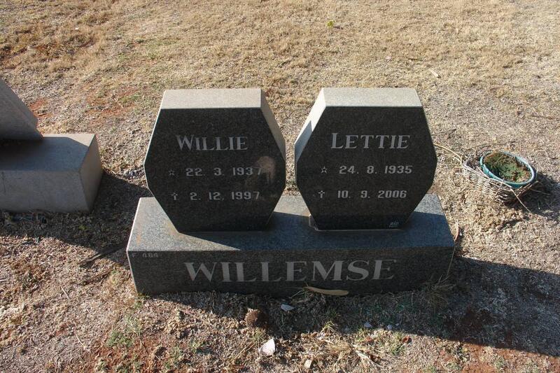 WILLEMSE Willie 1937-1997 & Lettie 1936-2006