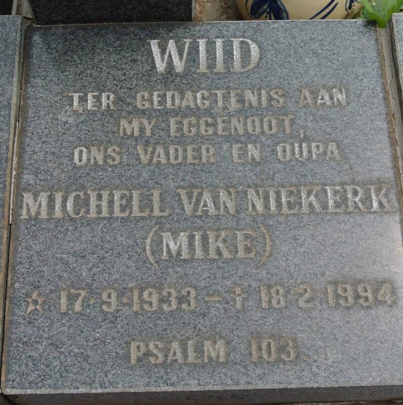 WIDD Michell van Niekerk 1933-1994