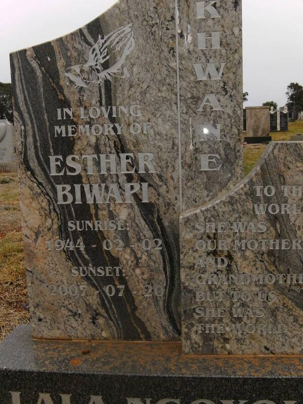 KHWANE Esther Biwapi 1944-2007