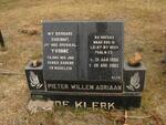 KLERK Pieter Willem Adriaan, de 1956-2003