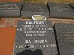 BALFOUR Harold George 1915-1978 & Ida Rhoda 1915-1985