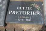 PRETORIUS Bettie 1912-2000