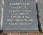 BALFOUR Rodney Eric 1928-1985