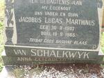 SCHALKWYK Jacobus Lucas Marthinus, van 1907-1965 & Anna Elizabeth V.D. MERWE 1894-1973