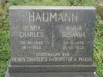 HAUMANN Henry Charles 1897-1965 & Maria Susanna 1895-1972