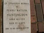 HUNTINGDON Pearl Matilda 1910-1972