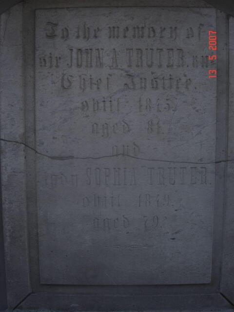 TRUTER John A. -1845 & Sophia -1849
