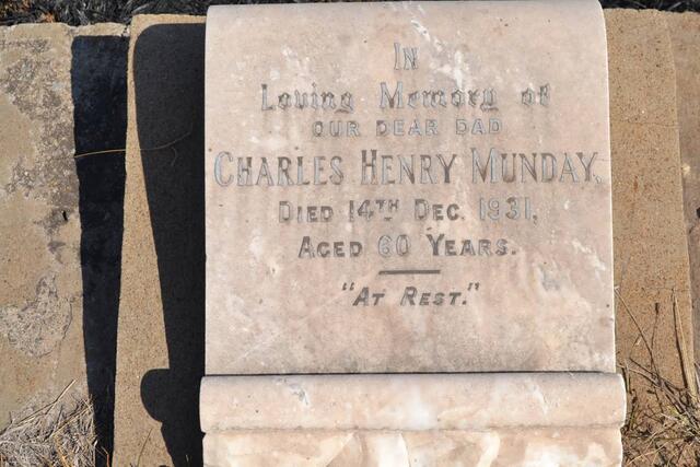 MUNDAY Charles Henry -1931