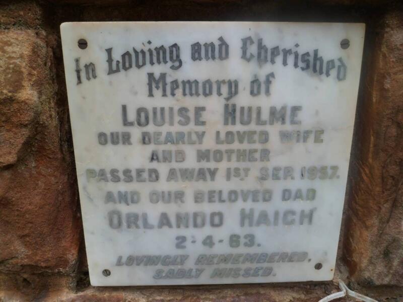HAIGH Orlando -1963 :: HULME Louise -1957