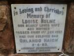 HAIGH Orlando -1963 :: HULME Louise -1957