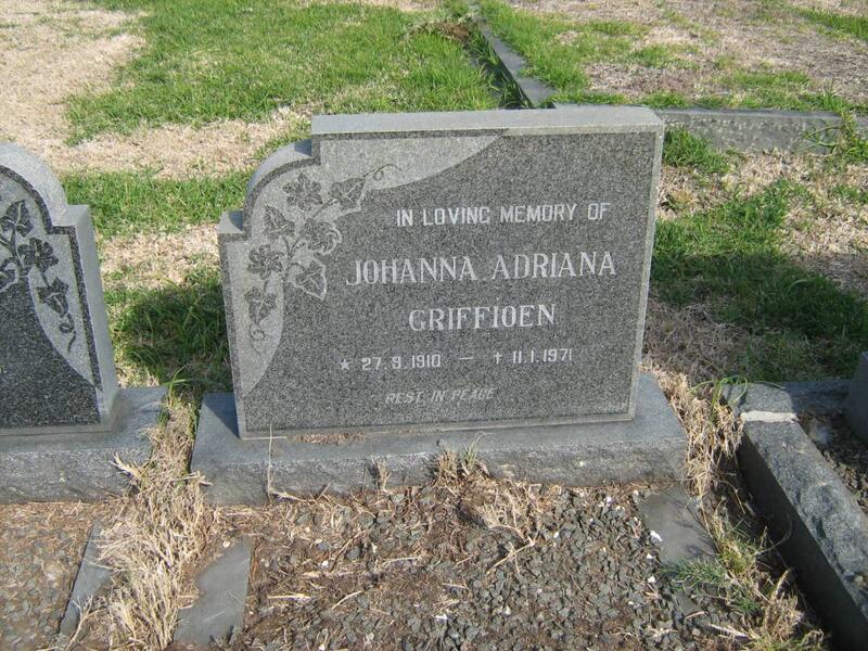GRIFFIOEN Johanna Adriana 1910-1971