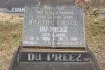 PREEZ Martha Louiza, du 1898-1901