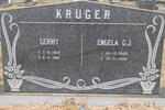 KRUGER Gerrit 1919-1981 & Engela G.J. 1929-1976