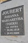 JOUBERT Johanna Margaretha nee BOTHA 1918-2008