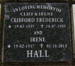 HALL Clifford Frederick 1935-1989 & Irene 1937-2013