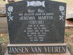 VUUREN Jeremia Martin, Jansen van 1969-1985