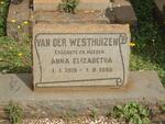 WESTHUIZEN Anna Elizabetha, van der 1919-1968