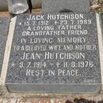 HUTCHINSON Jack 1912-1989 & Jean 1914-1976
