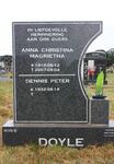 DOYLE Dennis Peter 1932-  & Anna Christina Magrietha 1916-2007