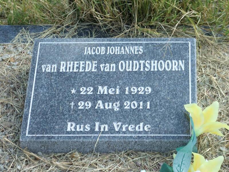 OUDTSHOORN Jacob Johannes van Rheede, van 1929-2011