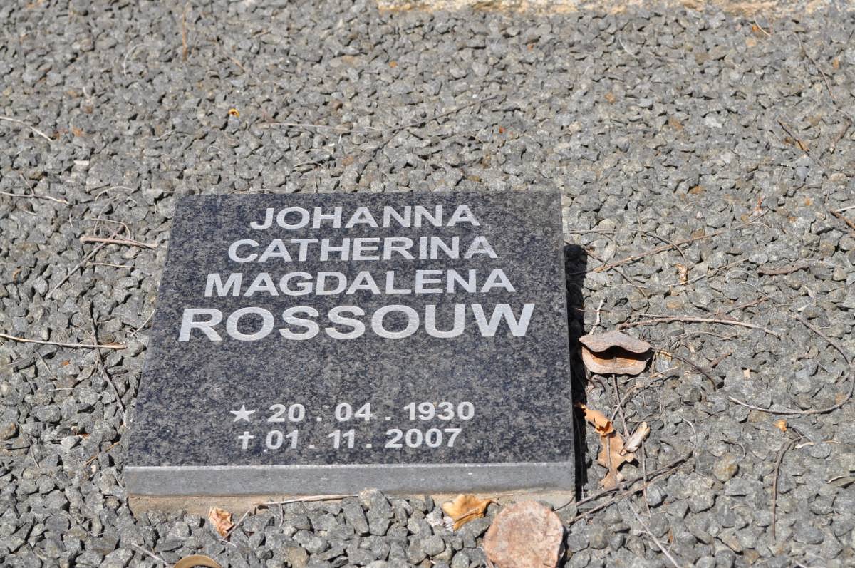ROSSOUW Johanna Catherina Magdalena 1930-2007