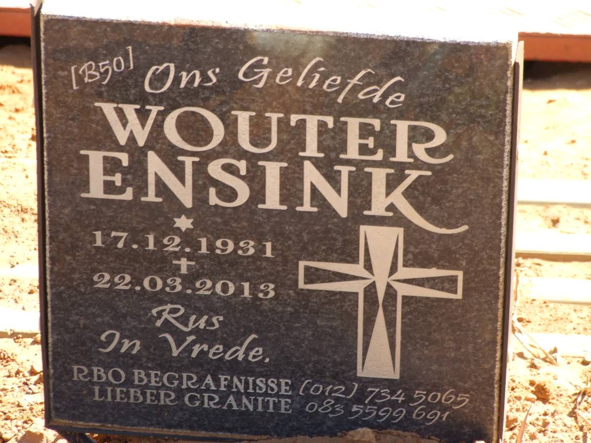 ENSINK Wouter 1931-2013