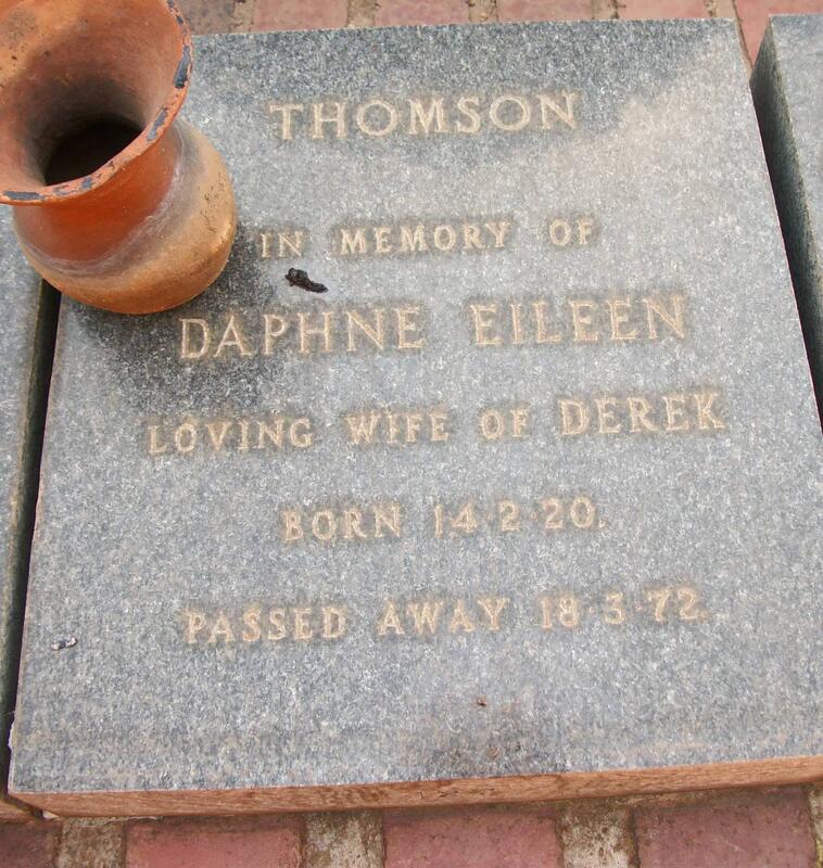 THOMSON Daphne Eileen 1920-1972