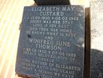 THOMSON Winifred June 1930-1988 :: CUSTARD Elizabeth May 1950-1968