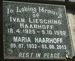 HAARHOFF Ivan Liesching 1925-1992 & Maria 1932-2013