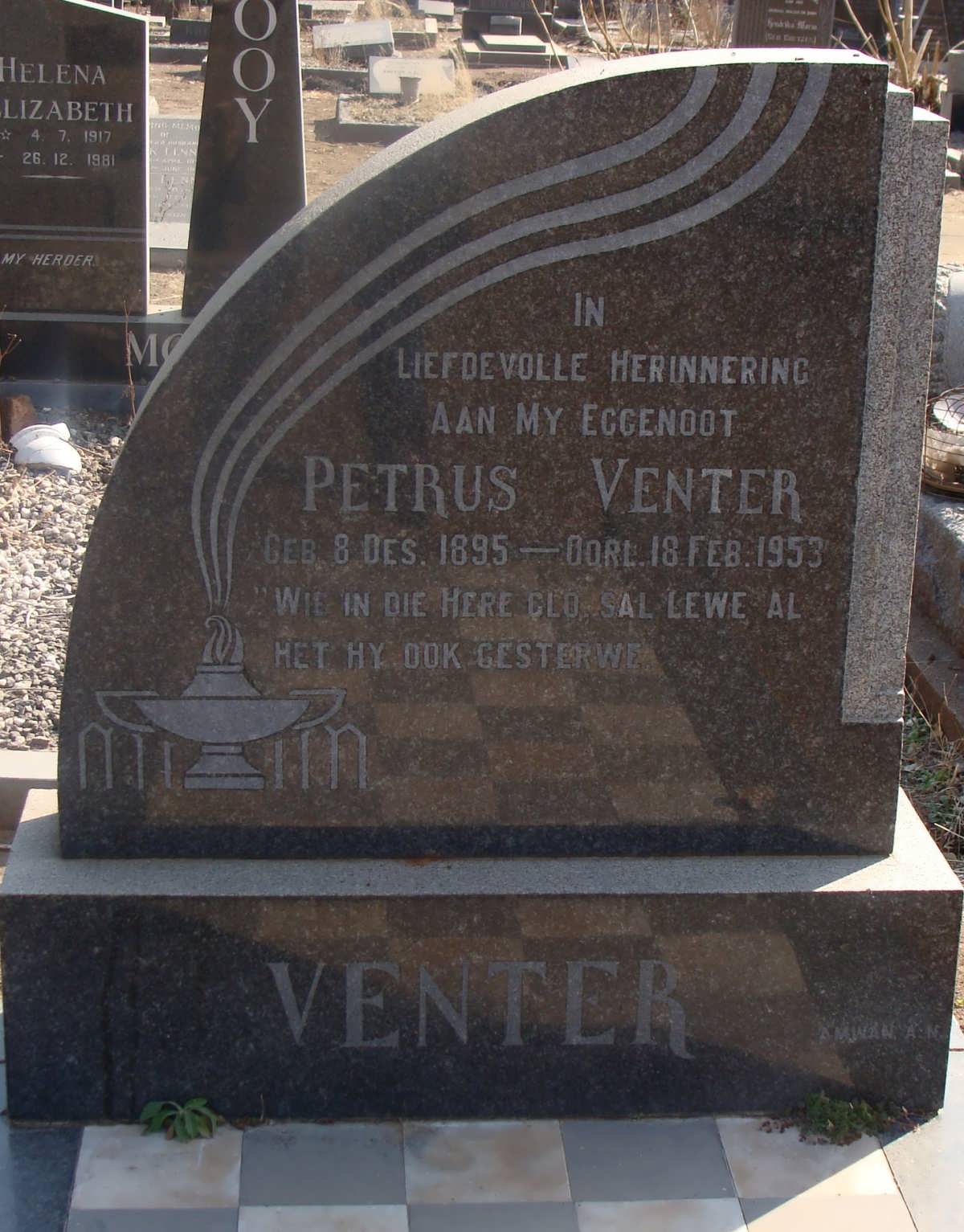 VENTER Petrus 1895-1953