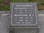 GROENEWALD Bernardus J.P. 1911-1994 & Magrietha W.J. 1916-2014