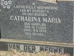 MERWE Catharina Maria, van der nee GROBLER 1906-1975