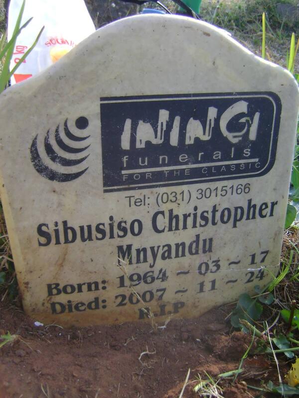 MNYANDU Sibusiso Christopher 1964-2007
