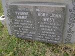 WEST Rory John 1957-1987 :: WEST Yvonne Marie