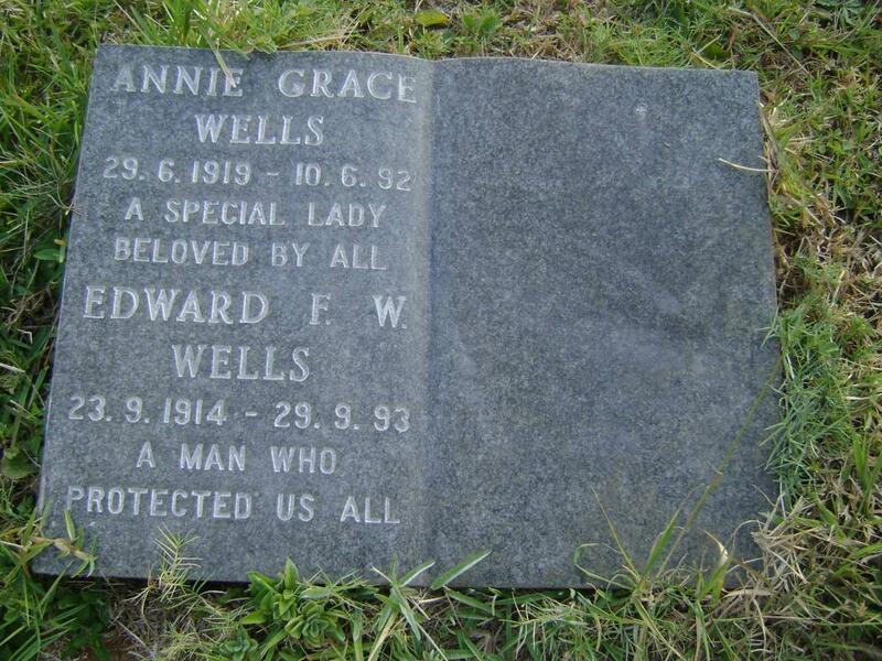 WELLS Edward F.W. 1914-1993 & Annie Grace 1919-1992