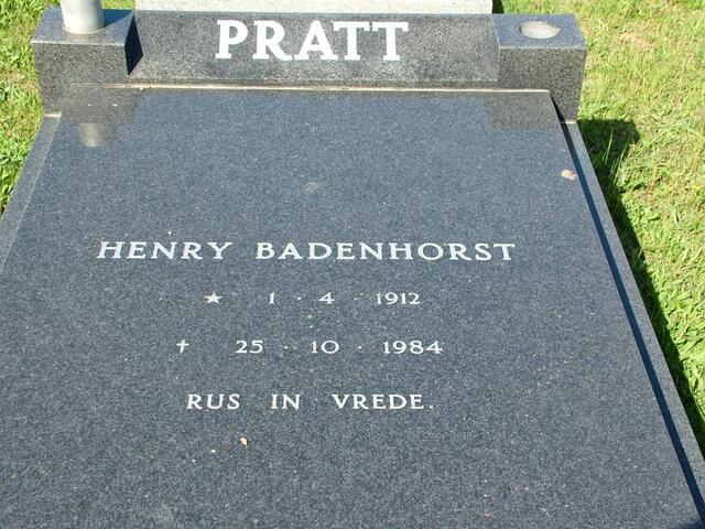 PRATT Henry Badenhorst 1912-1984