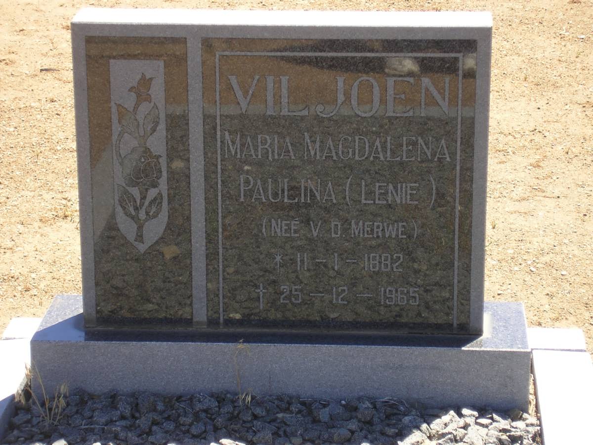 VILJOEN Maria Magdalena Pauline nee V.D. MERWE 1882-1965