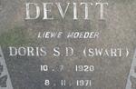 DEVITT Doris S.D. nee SWART 1920-1971