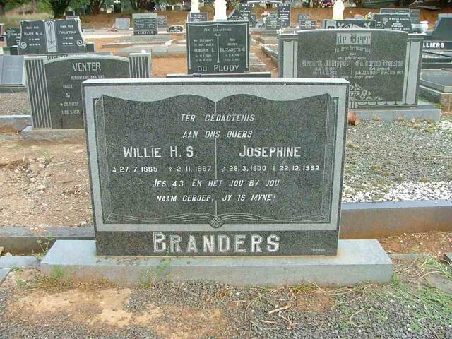 BRANDERS Willie H.S. 1885-1967 & Josephine 1900-1982
