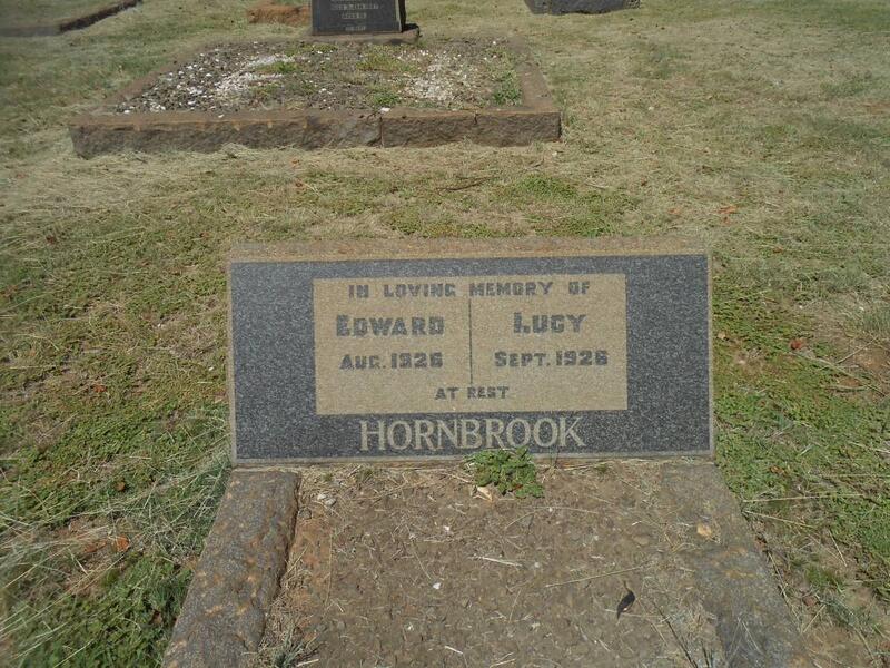 HORNBROOK Edward -1926 & Lucy -1926