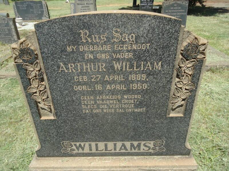 WILLIAMS Arthur William 1889-1950