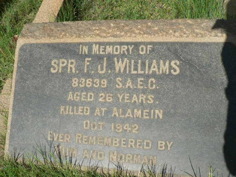 WILLIAMS F.J. -1942