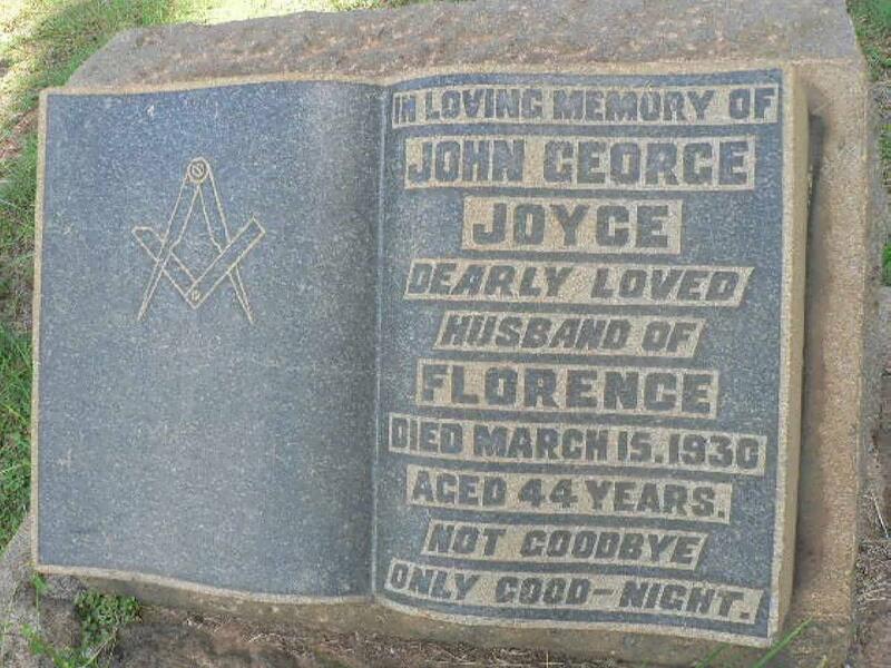 JOYCE John George -1930