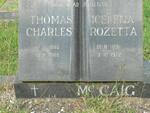 McCAIG Thomas Charles 1890-1966 & Icelena Rozetta 1891-1972