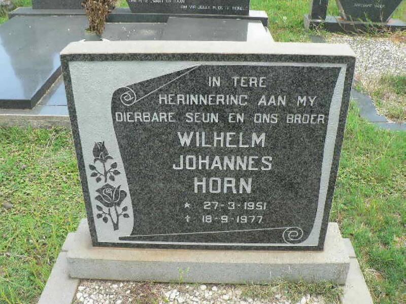 HORN Wilhelm Johannes 1951-1977