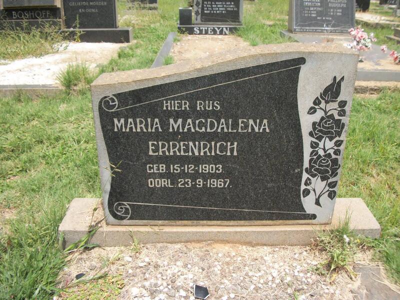 ERRENRICH Maria Magdalena 1903-1967