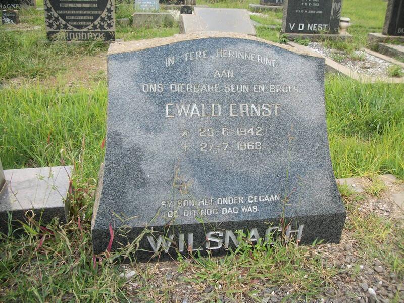 WILSNACH Ewald Ernst 1942-1963