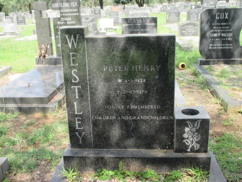 WESTLEY Peter Henry 1924-1979